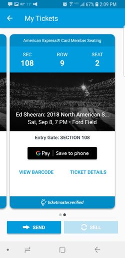 Ed Sheeran concert Ford Field