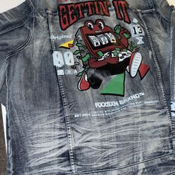 Street Veteran Denim Jacket by Reason Brand XL 