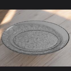 Princess House Fantasia 18" Oval Crystal Glass Platter