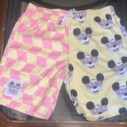 Neff Colorful Mickey Mouse Swim Shorts 