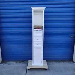 Cabinet Bathroom Mini Cabinet with 2 Shelves 3 Drawers and Storage Cabinet 12" W X 9" D X  66"H