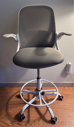 White & Grey Adjustable Office Rolling Chair