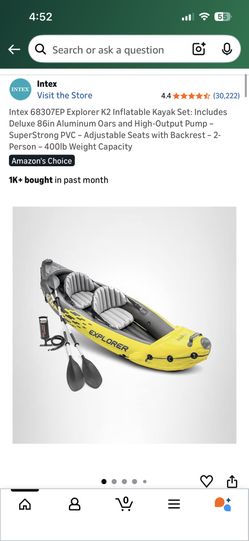 Inflatable two person kayak