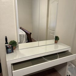 IKEA Vanity Desk And Mirror 