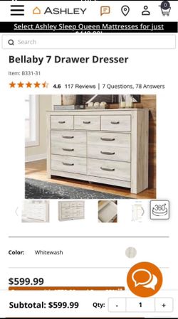 Bellaby 7 Drawer Dresser