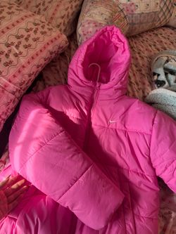 Nike Hot Pink Puffer Jacket with Hood