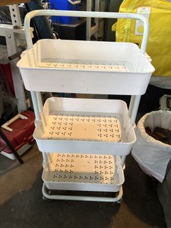 Three Shelf Rolling Cart