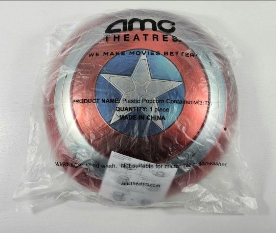 Captain America Brave New World AMC Popcorn Bucket Collapsible Shield,All Products : American Fashion Style Bags On Sale