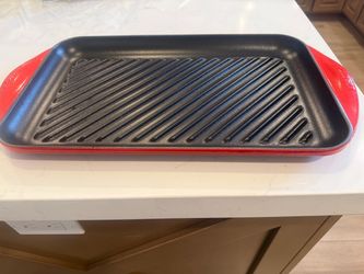 Le Creuset Cast Iron Grill Pan Red