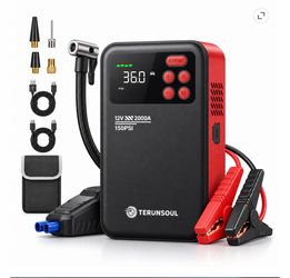 2000A Peak Jump Starter with Air Compressor