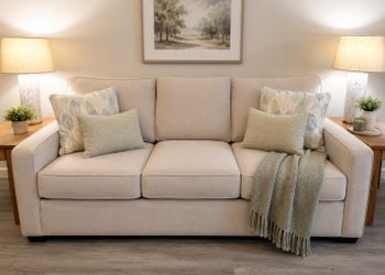 FREE DELIVERY 🚚 Contemporary Beige 3-Cushion Sofa