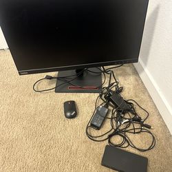 Thinkpad Monitor And Docking Station With Mouse