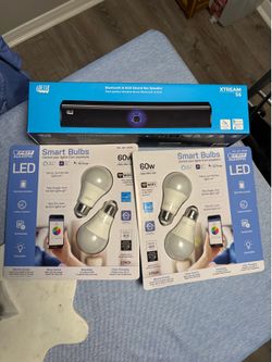 Speaker and lightbulbs