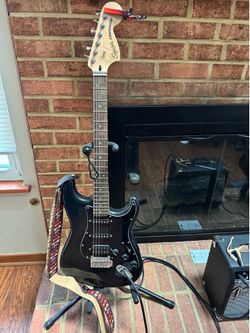 Squier Electric Guitar (w/ Fender Amp)