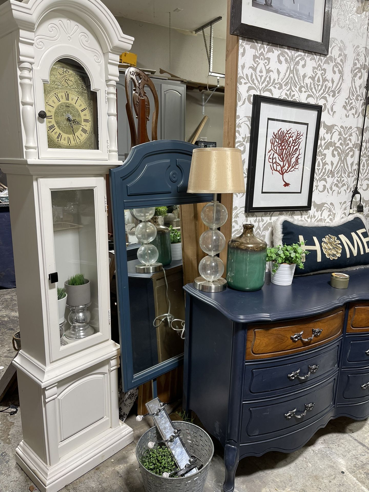 White Grandfather Clock - It Works 