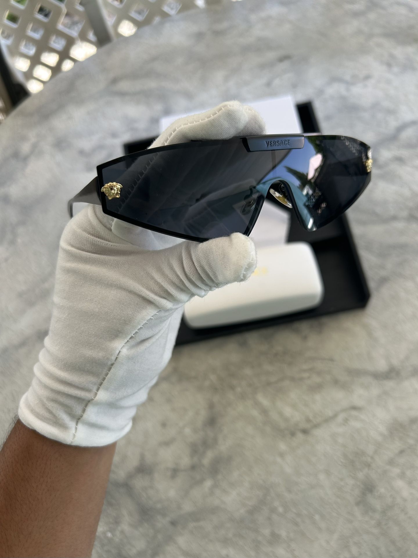 Luxury Versace Black Sunglasses