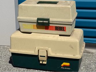 Plano and Rebel Plastic Tackle Boxes Set of 2