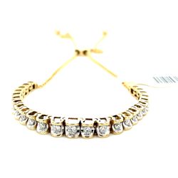 10k Gold Diamond Half Tennis Bracelet 129317 13
