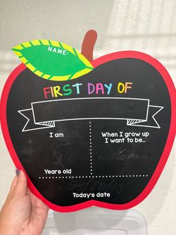 First day of school sign