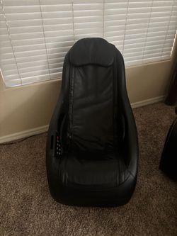 Black Faux Leather Massage Chair
