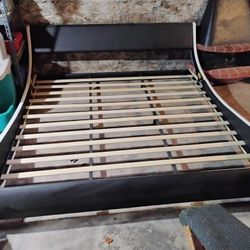 Complete King Size Platform Bed Frame With Slats And Hardware 