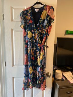 Navy floral dress large