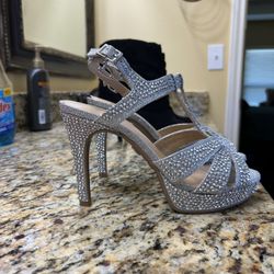 Silver Heeled Sandals