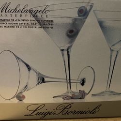NEW!  Michelangelo Masterpiece 7.5" Martini Glasses Set Of 4