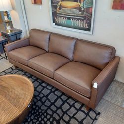 Top Grain Chocolate Leather Sofa