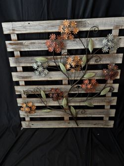 Hobby lobby Wall Art Floral Metal On Wood