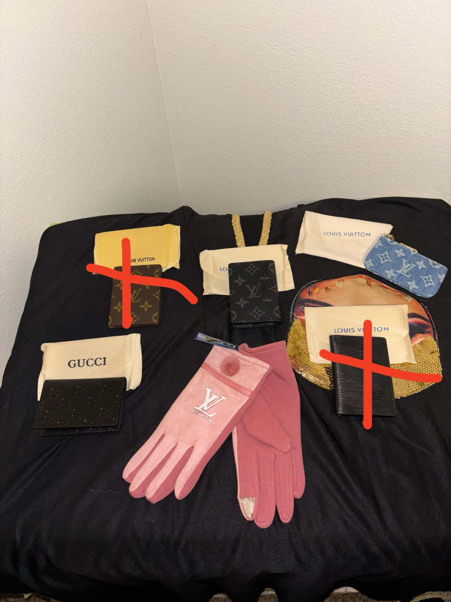 Louis Vuitton And Gucci Wallet