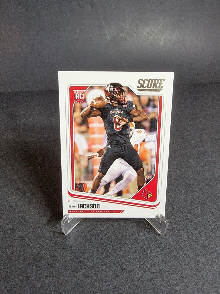 Lamar Jackson RC 2018 Panini Score Baltimore Ravens Louisville Cardinals #352