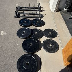 Rogue Weight Bumpers And Horizontal Rack 