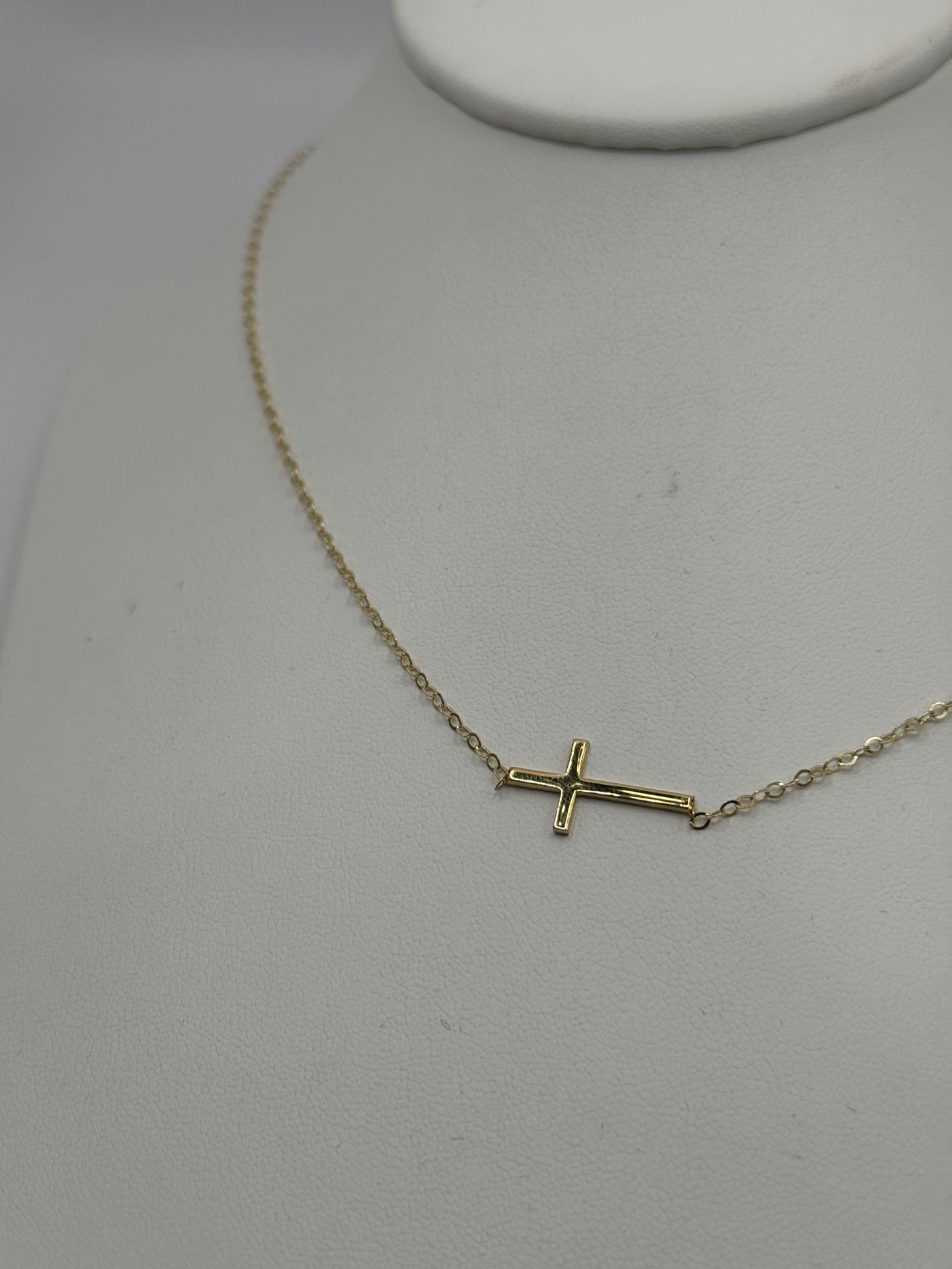 14k Gold Cross Necklace For Women