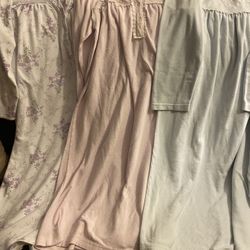 3 Nightgowns by Miss Elaine size small but roomy enough for a Medium