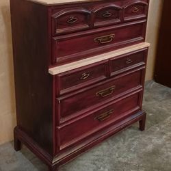 Draw Dresser. Hight 46in, length 38, width 19. Wood.