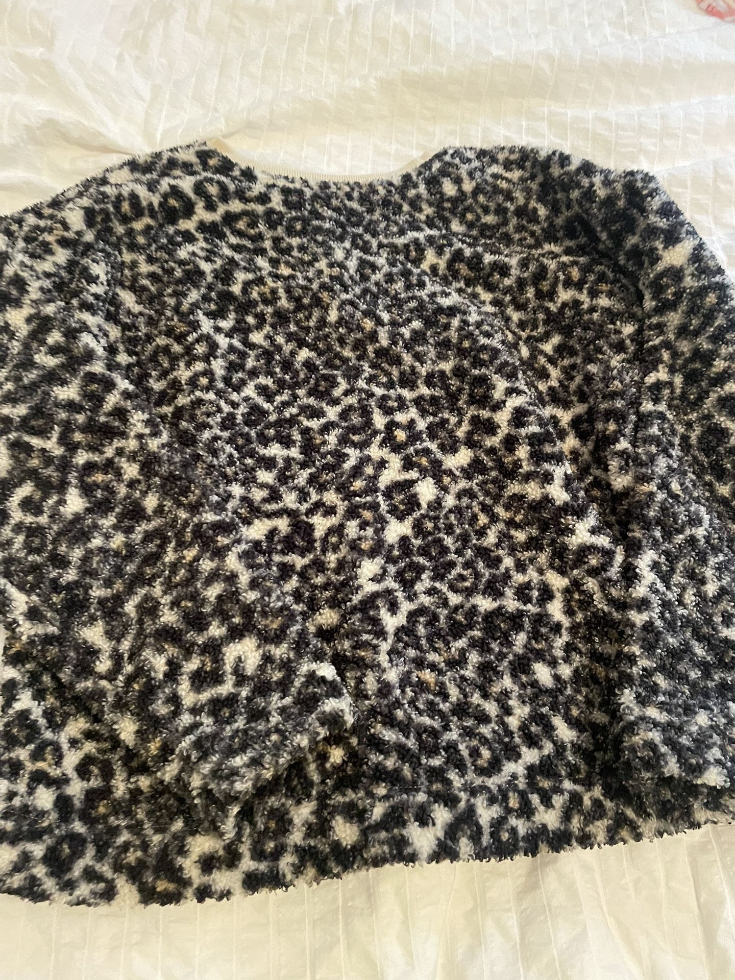 Loft leopard cheetah crewneck sweater size XS