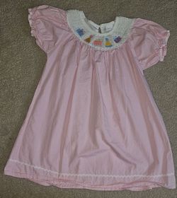 Pink Party Embroidery Dress