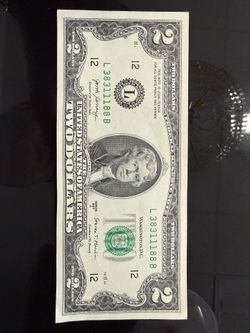 $2 Trinary Bill (3-8-1) 100% Collectible