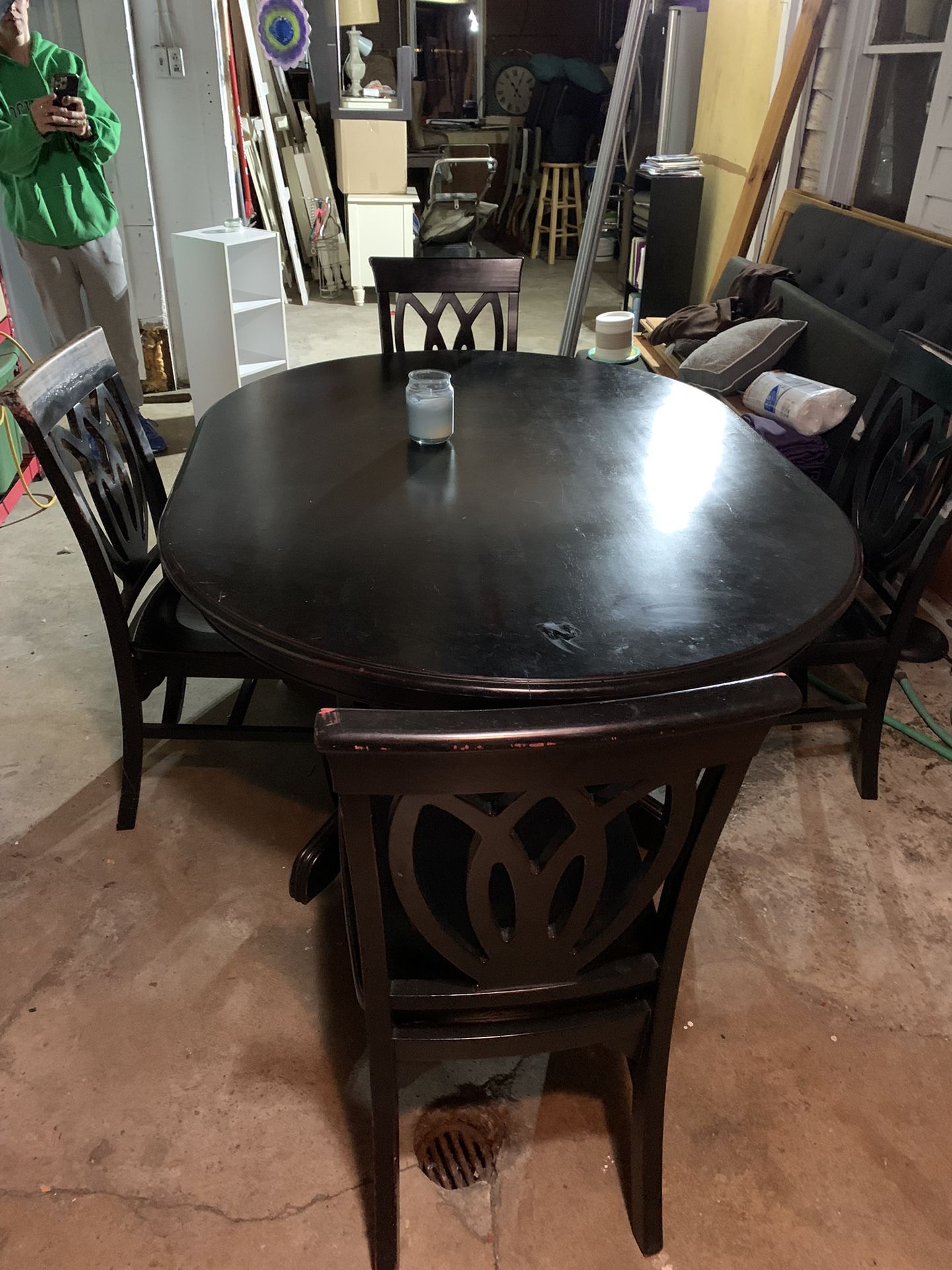 Pier One Black Dining Table with 4 Chairs for Sale in Alsip, IL OfferUp