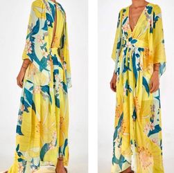 FARM RIO size:LG Maxi Pietra Dress Yellow