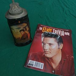 Elvis Presley Beer Stien &Book