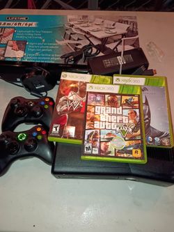 Xbox 360 with accessories