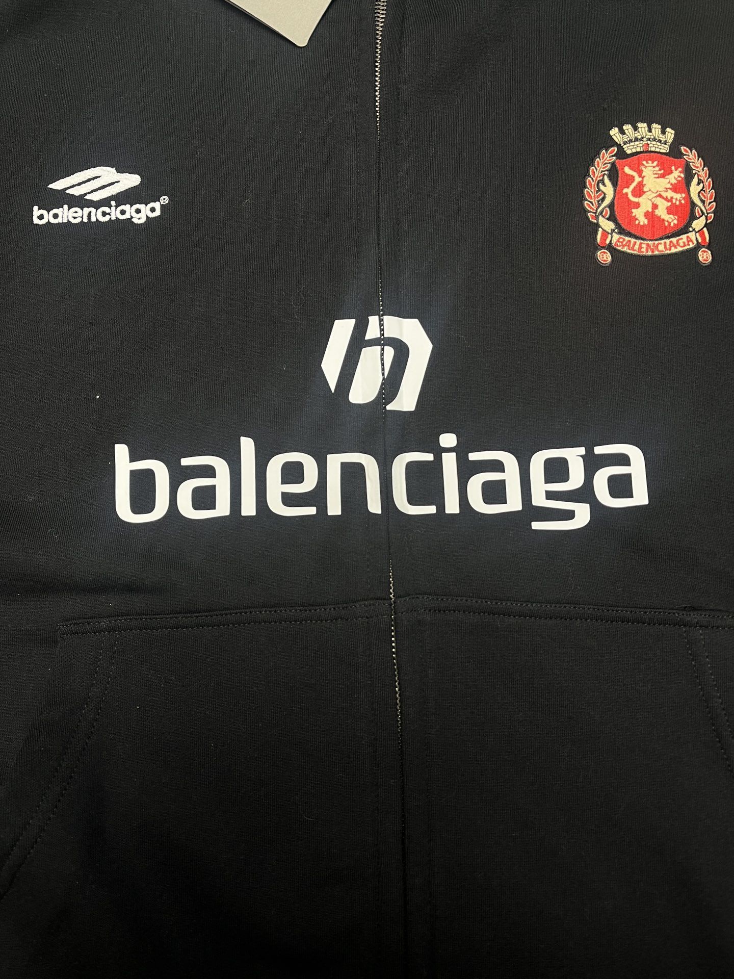 Balenciaga Soccer Paris Zip-Hoodie ブラック バレンシアガ SOCCER PARIS ZIPUP HOODIE サッカーシリーズ