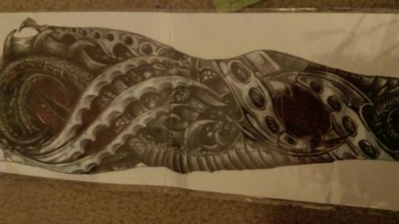 Huge arm sleeve tattoo temporary