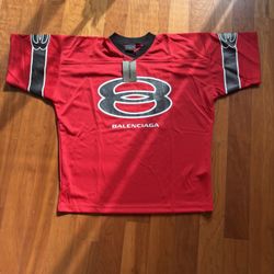 Red Balenciaga jersey