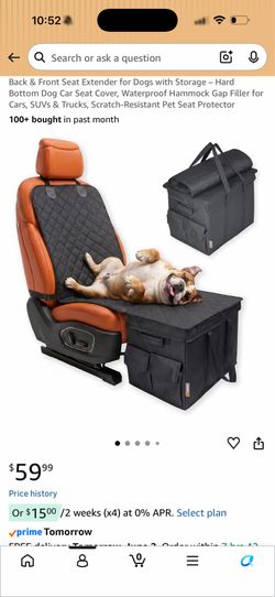 NEW Dog Car Seat Cover with Storage