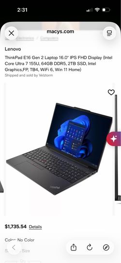 Lenovo thinkpad E16 Gen2