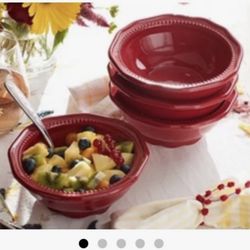 Princess House Red Bowls(4)