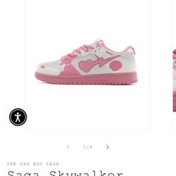 Sadboy Saga Strawberry Milk Sneakers Size 8 Women’s